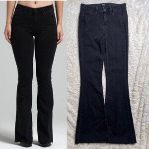 Paige High Rise Bell Canyon Black Flare Jeans